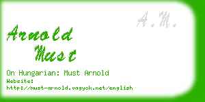 arnold must business card